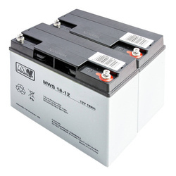 2 x Akumulator MW Power MWS 18-12 12V 18Ah AGM do UPS Kosiarki Alarmu Systemów alarmowych