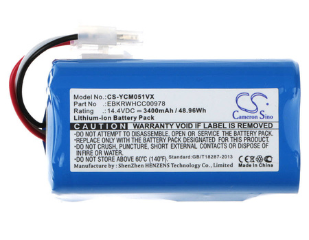 Bateria zamienna ICLEBO EBKRTRHB000118-VE, EBKRWHCC00978 14,4V 3400mAh do ARTE YCR-M05, POP YCR-M05-P, Smart YCR-M04-1