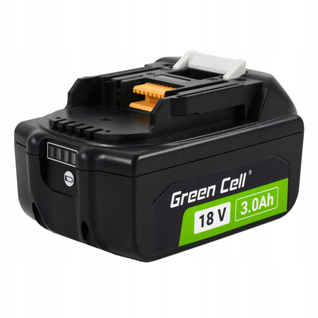 Bateria zamienna Green Cell Makita 194205-3, BL1815, BL1830, BL1840, BL1850, LXT400 18V 3.0Ah Li-Ion do elektronarzędzi i wkrętarek Makita