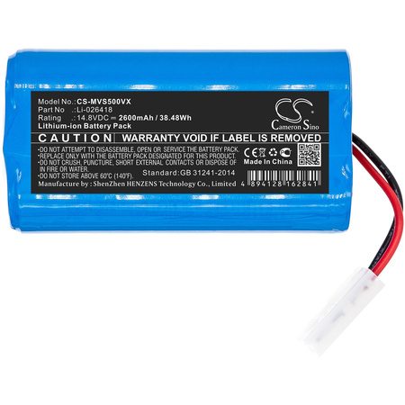 Bateria zamienna do Xiaomi G1 MI Robot 14,8V 2600mAh Li-Ion do Flyco FC9601 FC960 XIAOMI MI-G1 LI-026418 Panasonic MC-RS53 MC-WRS53 MC-WRC53