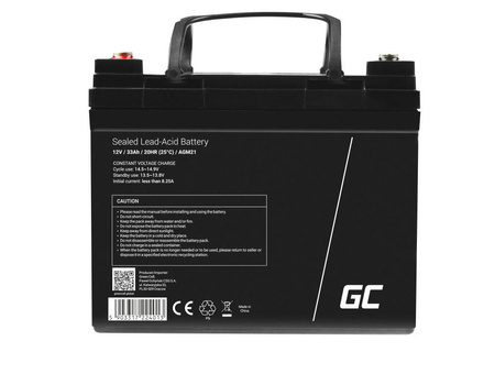 Akumulator Green Cell AGM21 12V 33Ah AGM bezobsługowy akumulator do kosiarki skutera łodzi wózka inwalidzkiego