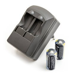 Akumulator CR123A, DL123A 2szt. + ładowarka