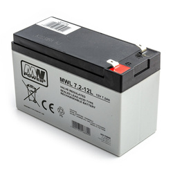 Akumulator AGM MW Power MWL 7-12L 12V 7,2Ah do UPS APC, Ever, Fideltronik, Eaton Powerware, Alarmy