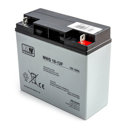 Akumulator MW Power MWS 18-12F 12V 18Ah AGM do UPS Kosiarki Alarmu Systemów alarmowych