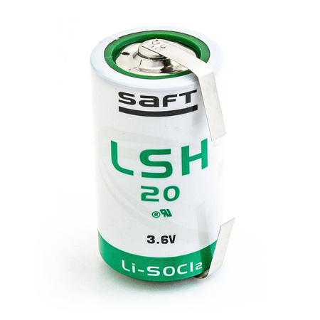 Bateria litowa Saft wysokoprądowa LSH20 Li-SOCl2 3,6V 13000mAh z blaszkami