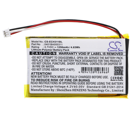 Bateria zamienna ELCA 0401BA000311 3,7V 1250mAh Li-Ion do Elaca MITO-VETTA MAGO-EVO