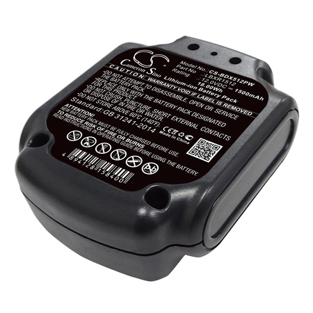 Bateria zamienna Black & Decker LBXR1512 12V 1500mAh Li-Ion do elektronarzędzi BDCDD12 BDCD112 BDCDD12KB BDCDD12K BDCD12 BLA12L-0608-1
