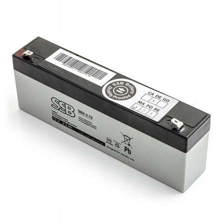 Akumulator SSB SB 2,3-12 12V 2,3Ah F1 AGM bezobsługowy