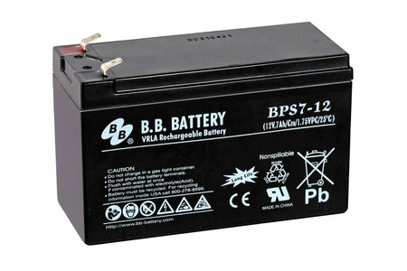 Akumulator AGM B.B. Battery BPS 7-12 12V 7,0Ah T2 do UPS APC EVER FIDELTRONIC EATON POWERWARE