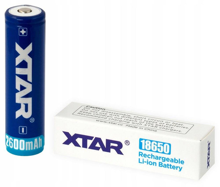 Akumulator Xtar 18650 3,7V 2600mAh Li-Ion z zabezpieczeniem