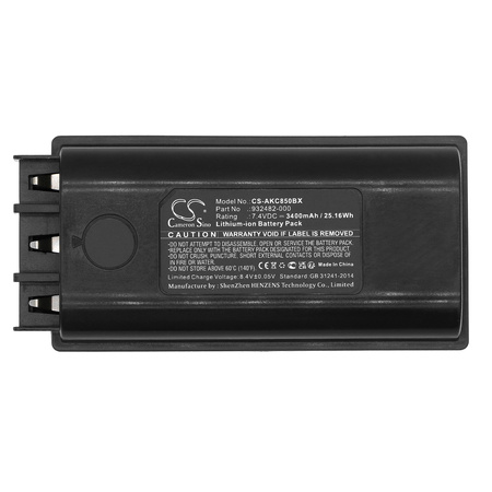 Bateria zamienna do Akerstroms BC85 BC95 932482-000 7,4V 3400mAh Li-Ion T-Rx200P M-200J RMC31