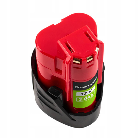 Bateria zamienna Green Cell Miwaukee 4932430064, 4932451388 M12 B3 12V 3.0Ah Li-Ion do elektronarzędzi 2590-20, 49-24-0145, 49-24-0146, 2200, 2300, 2400, C12, M12 Seria