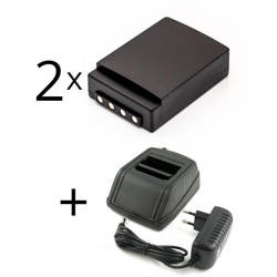 Zestaw ładowarka zamienna do HBC Radiomatic 230V + 2 baterie FUB05AA, FUB05XL, BA225000, BA225030