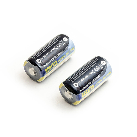 Akumulator CR123A, DL123A 2szt. + ładowarka