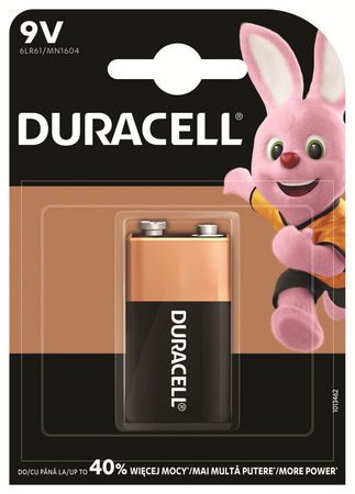 Bateria alkaliczna Duracell MN1604 9V R9, 6LR61, 6F22, 6AM6, MN1604, 522