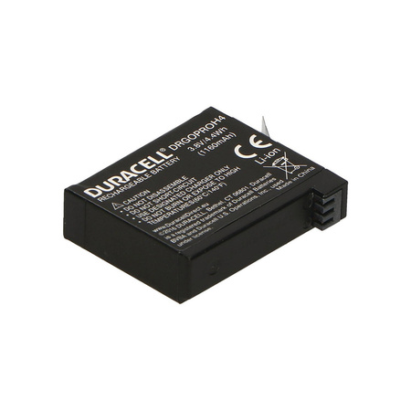 Bateria Duracell DRGOPROH4 3,8V 1160mAh Li-Ion - GoPro Hero 4, AHDBT-401, Black, Silver