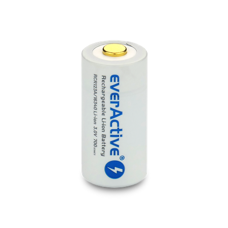 Akumulator EverActive 16340 CR123 17345 3V 700mAh Li-Ion micro USB z zabezpieczeniem do latarek