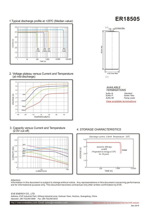 Bateria litowa EVE ER18505S 3,6V 4000mAh - A, LiSOCl2, LS17500, XL-100F, ER17500V, ER17/50