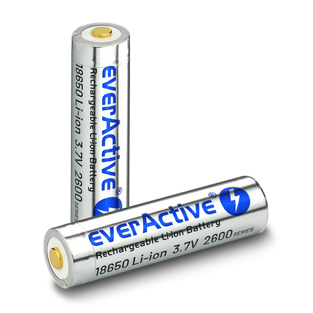 Akumulator EverActive 18650 3,7V 2600mAh Li-Ion micro USB z zabezpieczeniem BOX do latarek