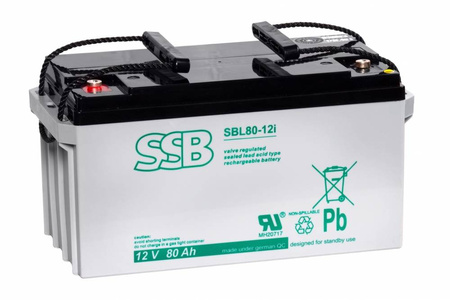 Akumulator SSB SBL 80-12i 12V 80Ah AGM bezobsługowy do pracy buforowej