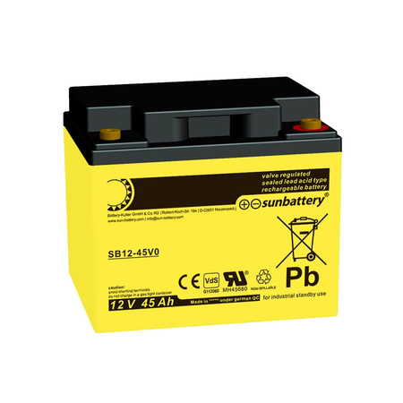 Akumulator SUN Battery SB12-45V0 Vds 12V 45Ah AGM Bezobsługowy