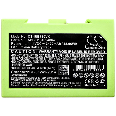 Bateria zamienna do iRobot Roomba i7 i4 i8 ABL-D1 3400mAh Li-Ion 14.4V