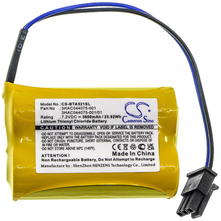 Bateria litowa zamienna ABB 3HAC044075-001 7,2V 3600mAh do ABB TA521 SB808F Robot CPU ABBTA521 ABB3HAC16831-1