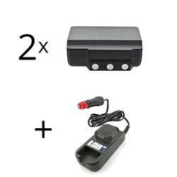 Zestaw oryginalna ładowarka samochodowa IMET CR014 12V + 2 baterie IMET AS037, BE5000