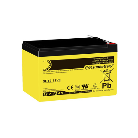 Akumulator SUN Battery SB12-12V0 Vds 12V 12Ah AGM Bezobsługowy