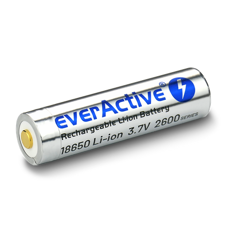 Akumulator EverActive 18650 3,7V 2600mAh Li-Ion micro USB z zabezpieczeniem BOX do latarek