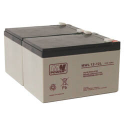 2 x Akumulator MW Power MWL 12-12 12V 12Ah AGM do UPS APC RBC6 Systemu alarmowego Roweru