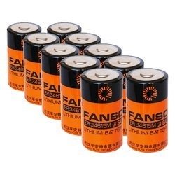 10 x Bateria litowa FANSO ER34615M, LSH20 3,6V 13000mAh Li-SoCL2, SB-D02/TC, SL-780/S, TL-4930, TL-5930