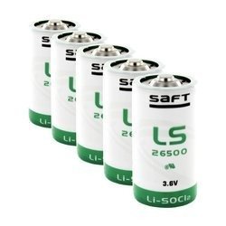 5 x Bateria litowa SAFT LS26500 / STD  Li-SOCl2 3,6V 7700mAh - ER26500, TL-4920, SL-2770, SL-770, XL-140F