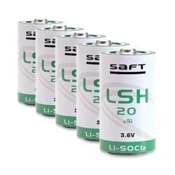 5 x Bateria litowa SAFTLSH20 D 3,6V Li-SOCl2 wysokoprądowa - ER34615H/TC, ER34615M, SL-780/S