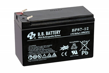 Akumulator AGM B.B. Battery BPS 7-12 12V 7,0Ah T2 do UPS APC EVER FIDELTRONIC EATON POWERWARE