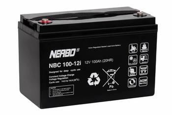 Akumulator NERBO NBC 100-12i 12V 100Ah AGM bezobsługowy do pracy cyklicznej