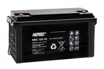 Akumulator NERBO NBC 120-12i 12V 120Ah AGM bezobsługowy do pracy cyklicznej