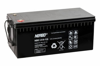 Akumulator NERBO NBC 214-12i 12V 214Ah AGM bezobsługowy do pracy cyklicznej