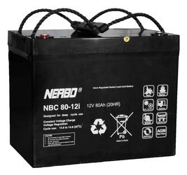 Akumulator NERBO NBC 80-12i 12V 80Ah AGM bezobsługowy do pracy cyklicznej