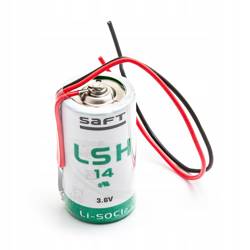 Bateria litowa SAFT LSH14 / STD C 3,6V LiSOCl2 rozmiar C wysokoprądowa z przewodami