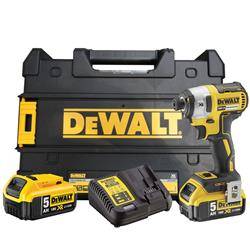 Zakrętarka udarowa bezszczotkowa 1/4" 18V 2x5,0Ah DeWalt DCF887P2-QW