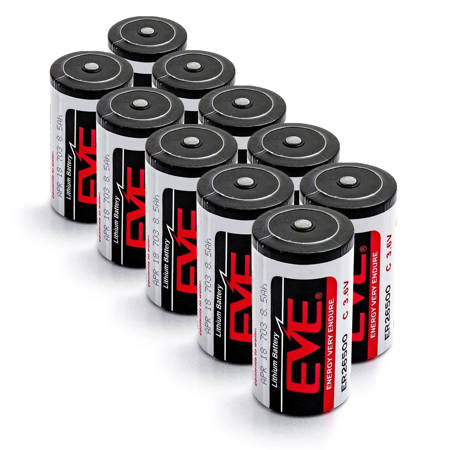 10 x Bateria litowa EVE ER26500S 3,6V 8500mAh - LiSOCL2 C, LS26500, SL-770, TL-2200, TL-4920, XL-140F