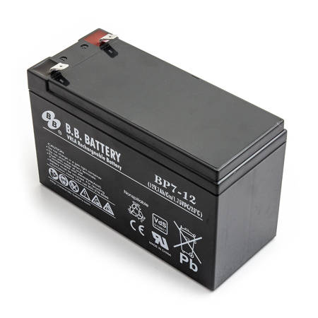 Akumulator AGM B.B. Battery BP7-12 12V 7,0Ah T2 Vds do UPS APC EVER FIDELTRONIC EATON POWERWARE