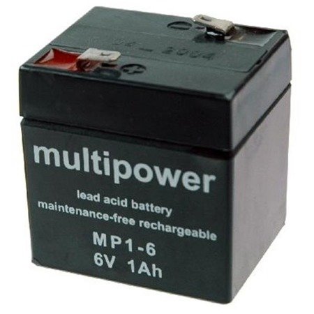Akumulator Multipower MP1-6 6V 1Ah AGM bezobsługowy