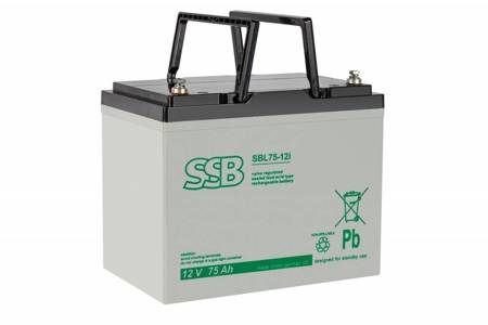 Akumulator SSB SBL 75-12i 12V 75Ah AGM bezobsługowy do pracy buforowej