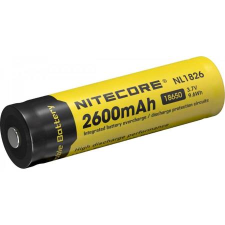 Akumulator oryginalny NITECORE NL1826 18650 3,7V 2600mAh Li-Ion do latarek papierosów elektronicznych