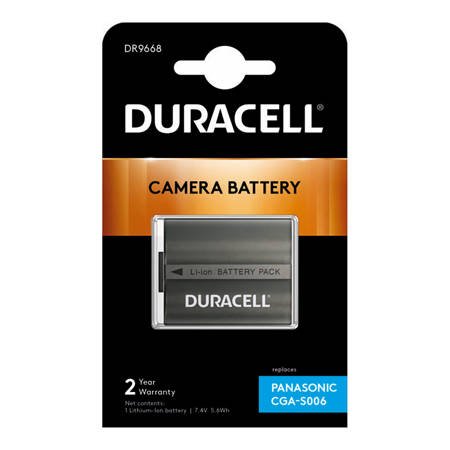 Bateria Duracell DR9668 7,4V 750mAh Li-Ion - Panasonic CGR-S006A/1B CGR-S006E CGR-S006E/1B DMW-BMA7