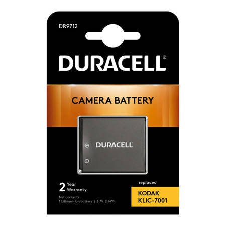 Bateria Duracell DR9712 3,7V 700mAh Li-Ion - KODAK KLIC-7001, BENQ DLI-213 / DLI213, MEDION MD86063, PRAKTICA luxmedia 10-TS / luxmedia 12-ZS / DMMC3D