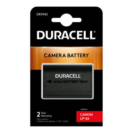 Bateria Duracell DR9943 7,4V 1600mAh Li-Ion - Canon LP-E6, EOS