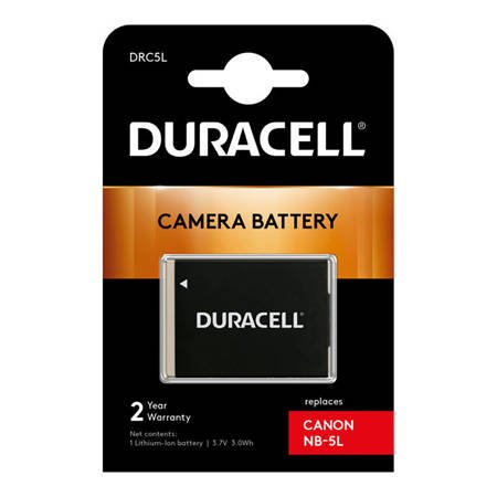 Bateria Duracell DRC5L 3,7V 820mAh Li-Ion - Canon NB-5L, Digital IXUS, IXY, PowerShot